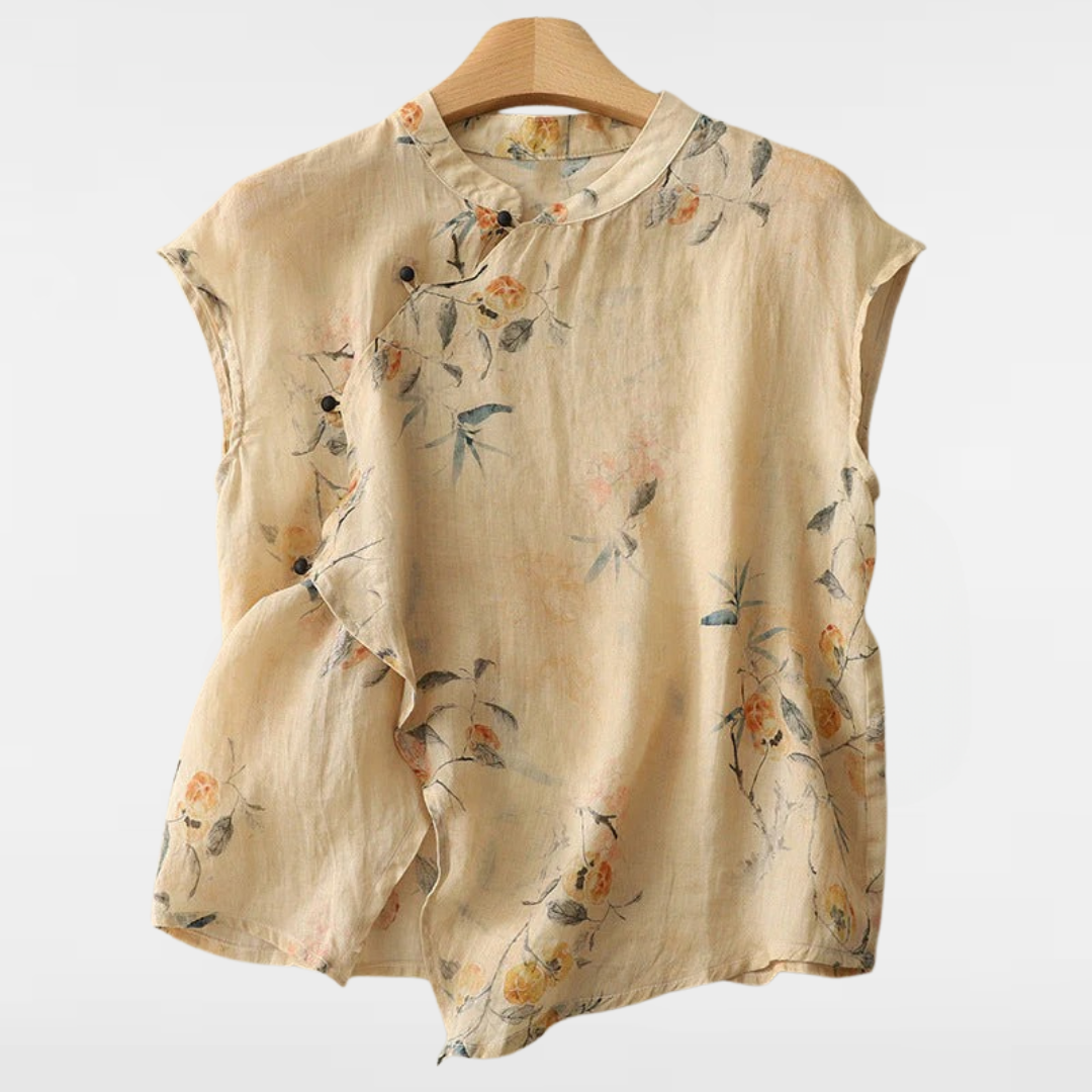 JESSA | TOP EN LIN ÉLÉGANT