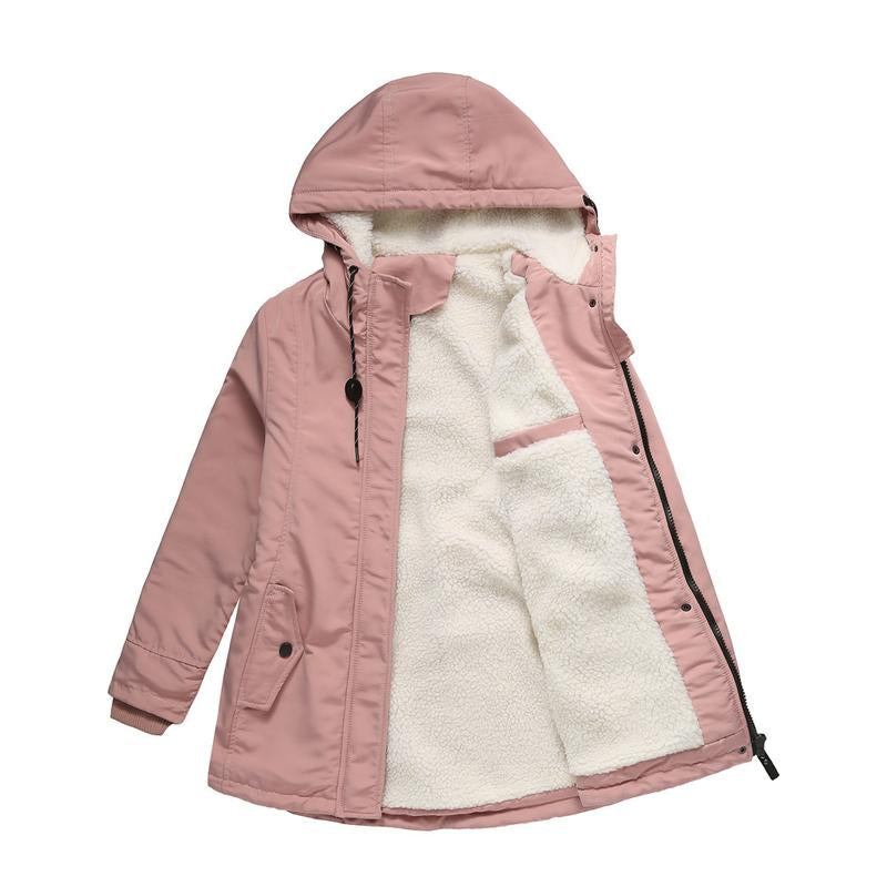 AMINA™ - Manteau d'Hiver Épais avec Capuche et Doublure Matelassée pour la Chaleur Hivernale