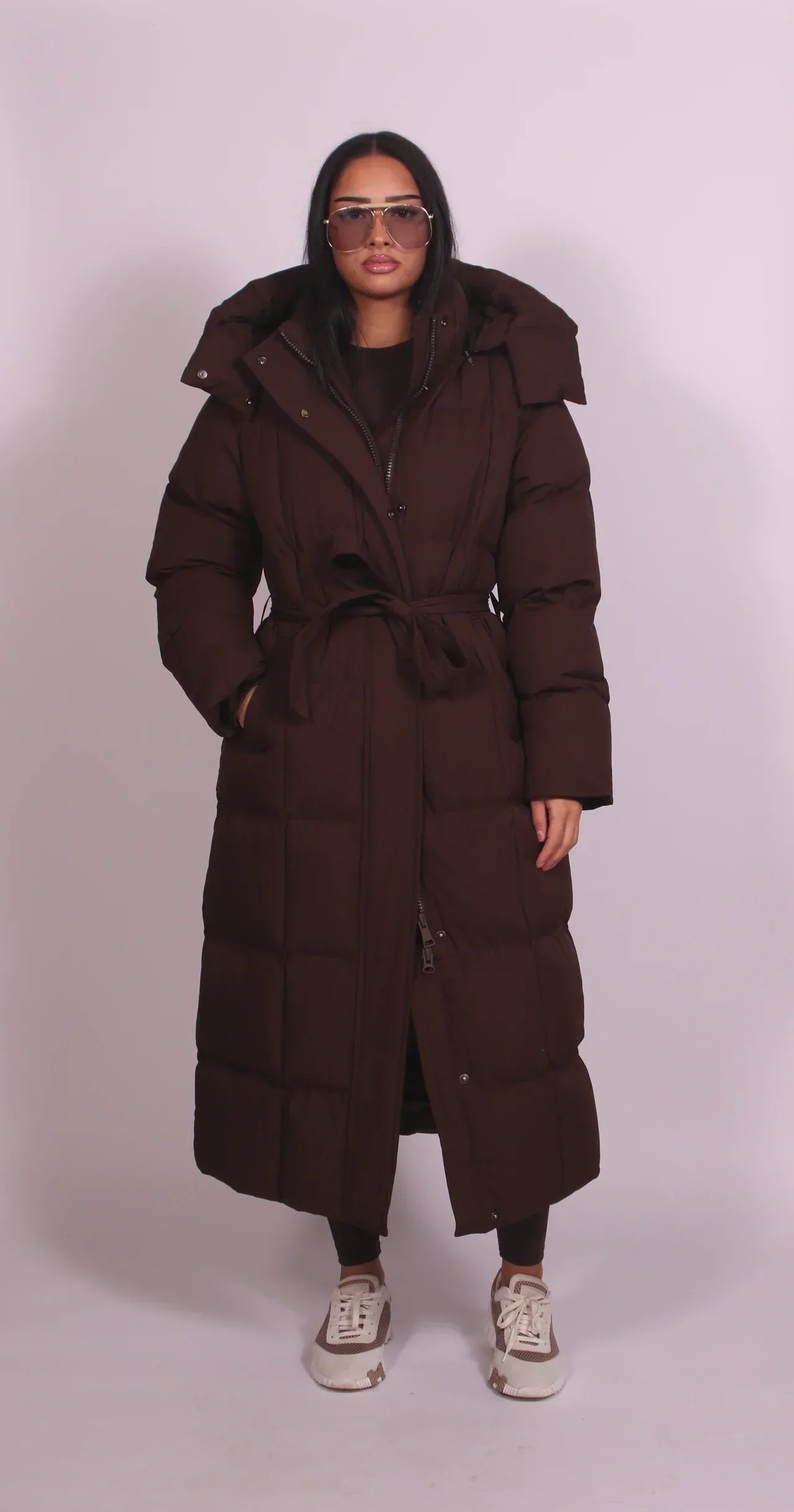Carmen - Manteau Puffer Long avec Ceinture