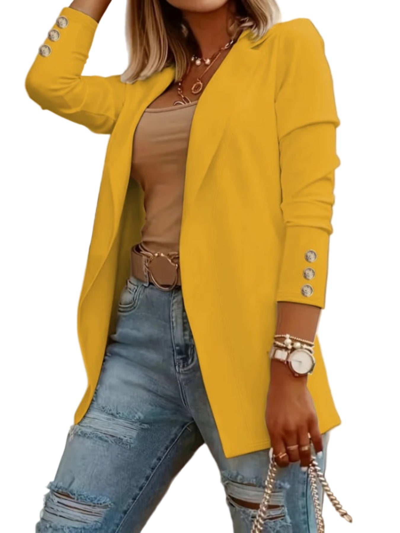 ODIN™ - Casual Long Sleeve Open Front Blazer