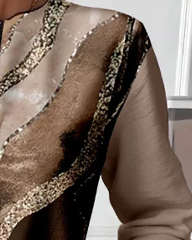 Linda | Sweat à col zippé avec impression vintage