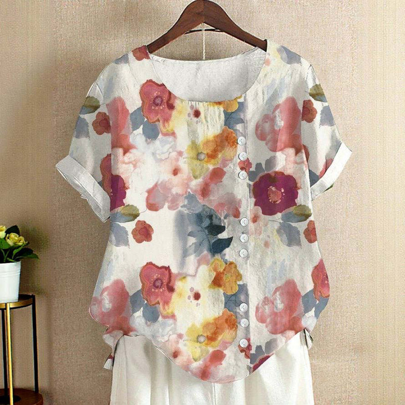 BLOOM | BLOUSE FLORALE À BOUTONS