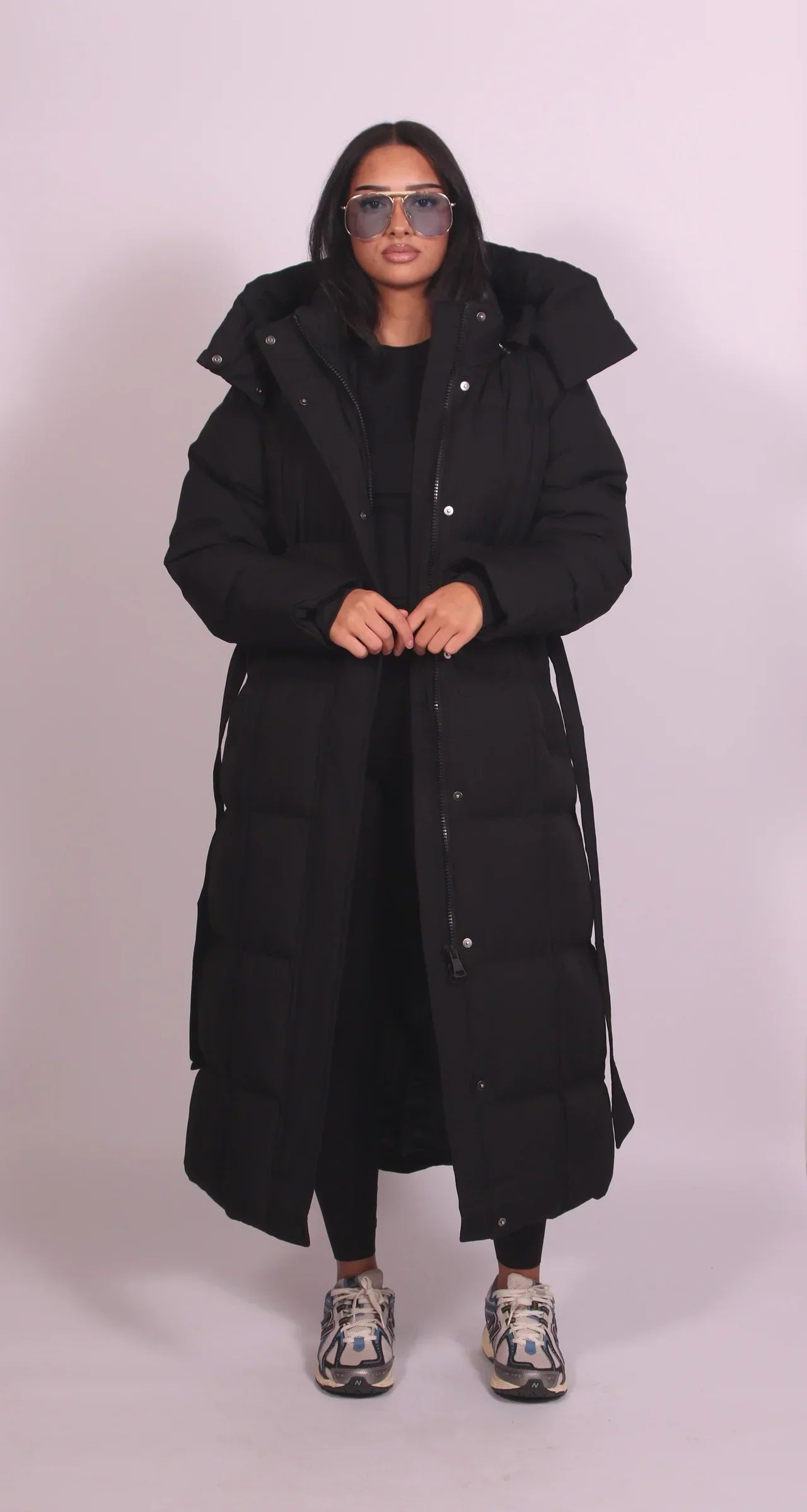 Carmen - Manteau Puffer Long avec Ceinture