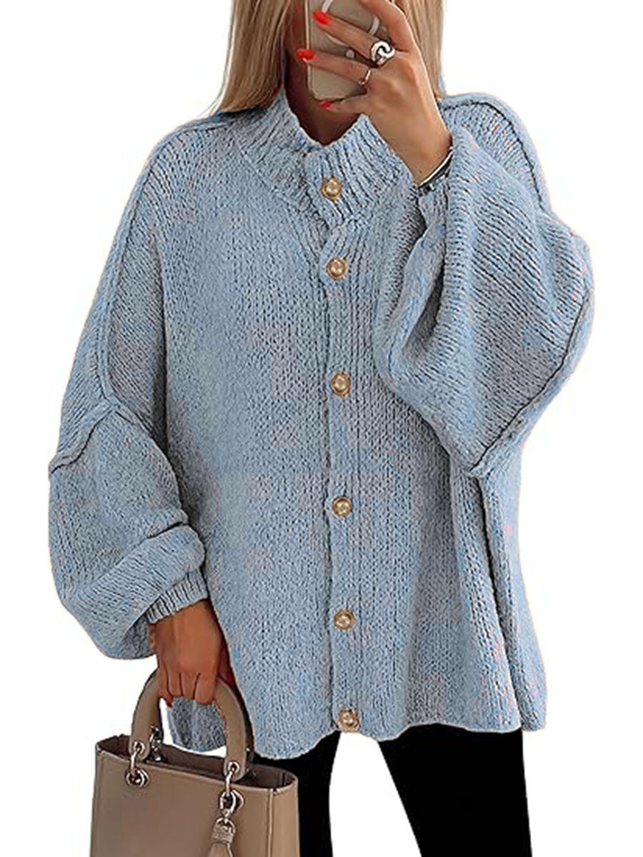 NOFIA™ - Cozy Button Down Long Sleeve Chunky Jacket