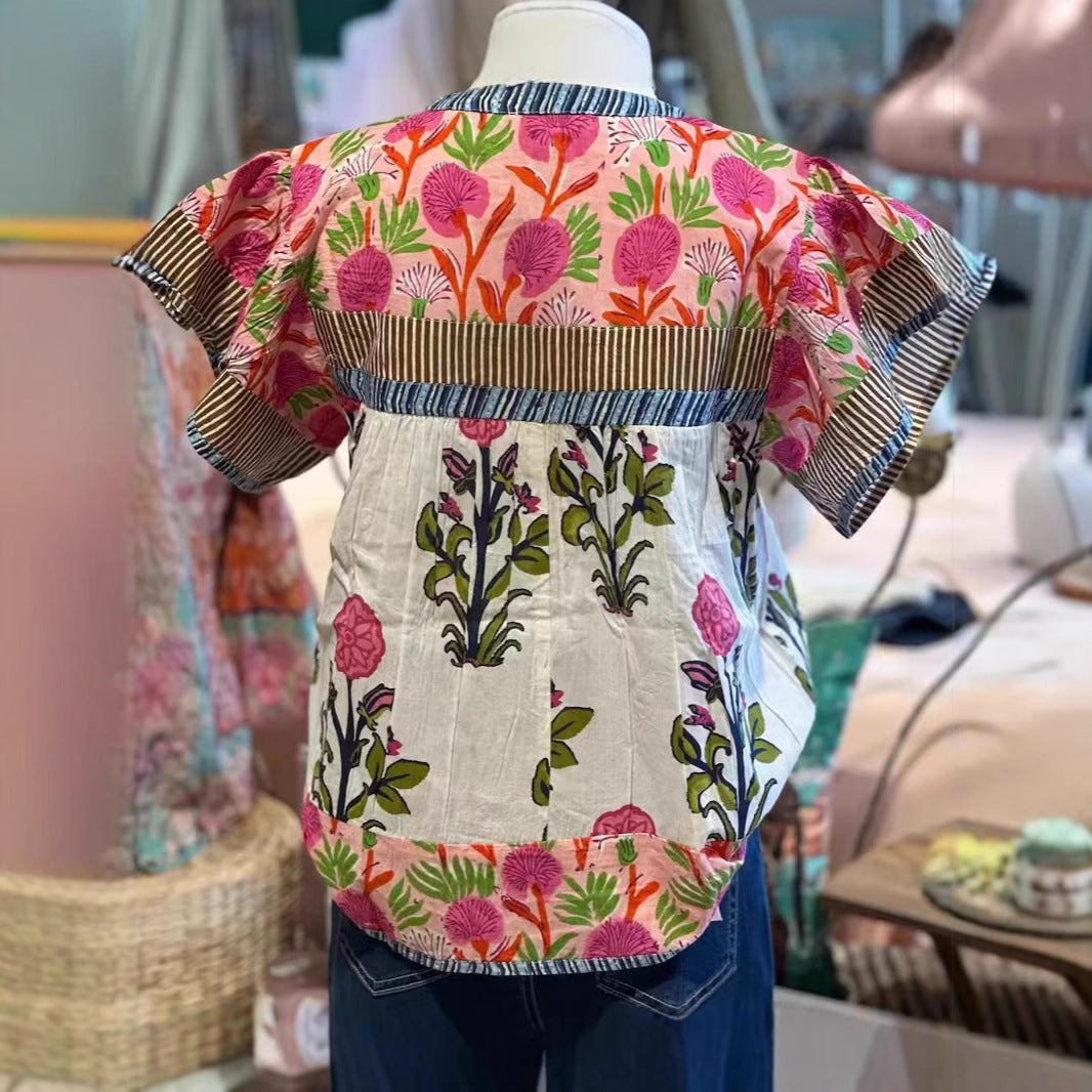 ELOUISA™ - Soft Vintage Mixed Floral Top